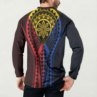 Philippines Batok Tribal Inspired Tattoo Button Sweatshirt