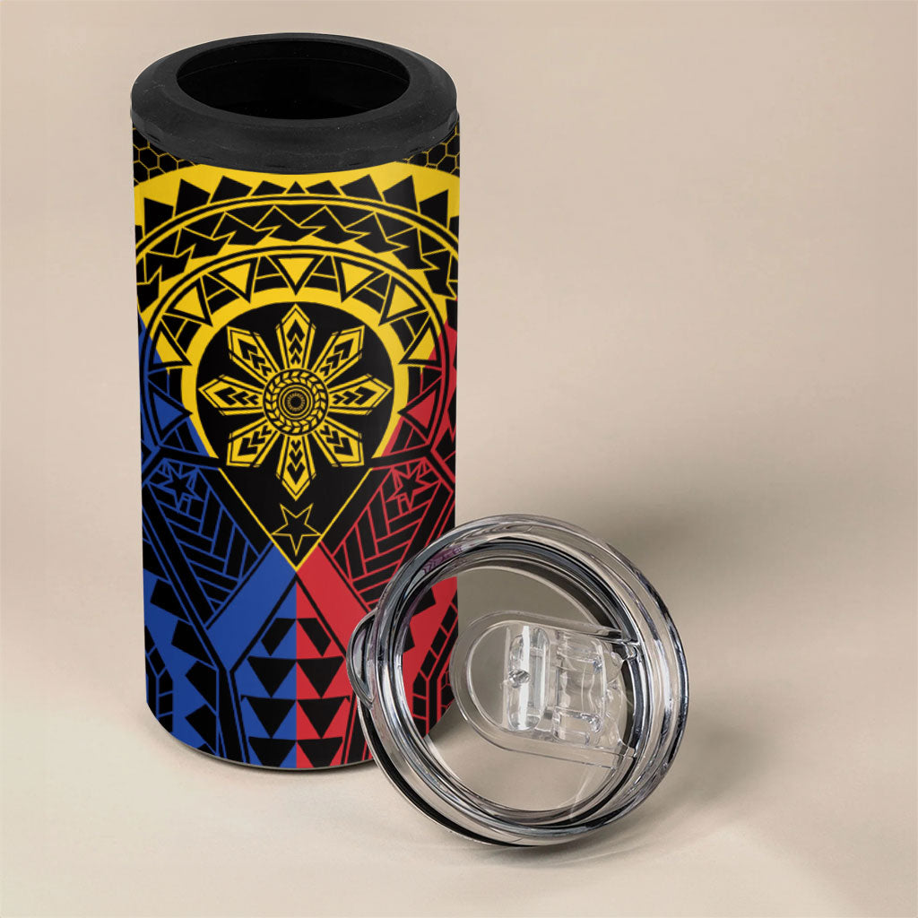 Philippines Batok Tribal Inspired Tattoo 4 in 1 Can Cooler Tumbler