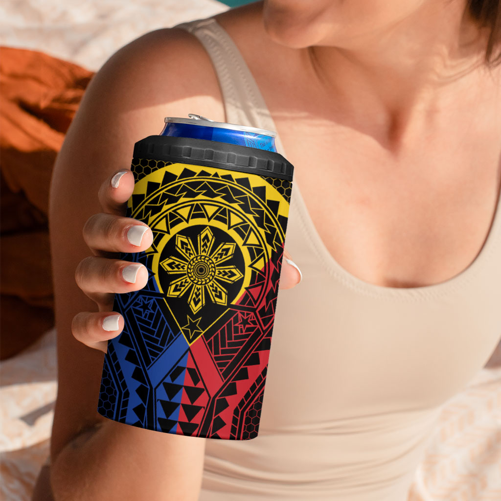 Philippines Batok Tribal Inspired Tattoo 4 in 1 Can Cooler Tumbler