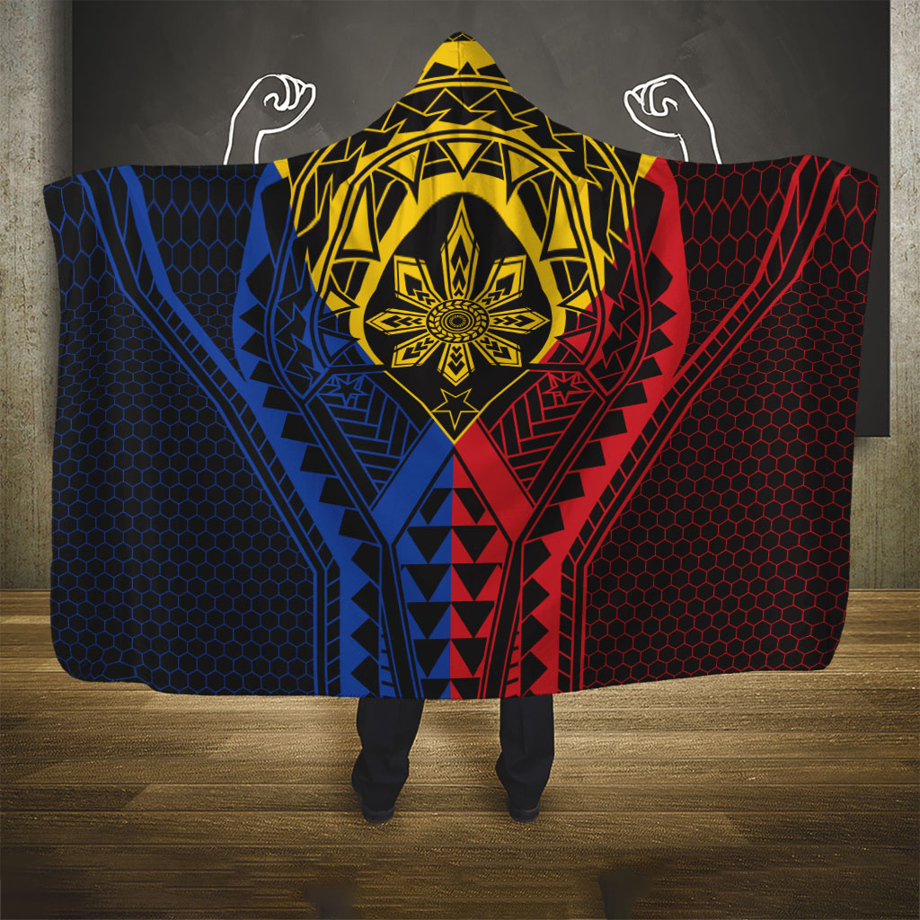 Philippines Batok Tribal Inspired Tattoo Hooded Blanket