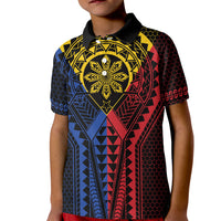 Philippines Batok Tribal Inspired Tattoo Kid Polo Shirt