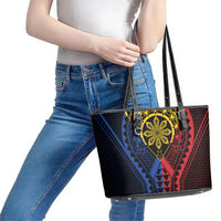 Philippines Batok Tribal Inspired Tattoo Leather Tote Bag