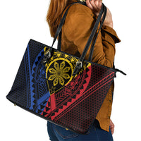 Philippines Batok Tribal Inspired Tattoo Leather Tote Bag