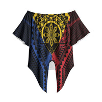 Philippines Batok Tribal Inspired Tattoo Off Shoulder Wrap Waist Top