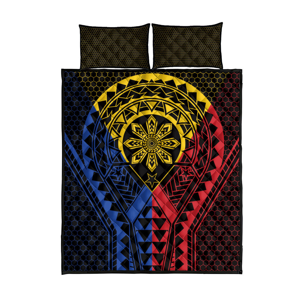 Philippines Batok Tribal Inspired Tattoo Quilt Bed Set