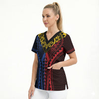 Philippines Batok Tribal Inspired Tattoo Scrub Top