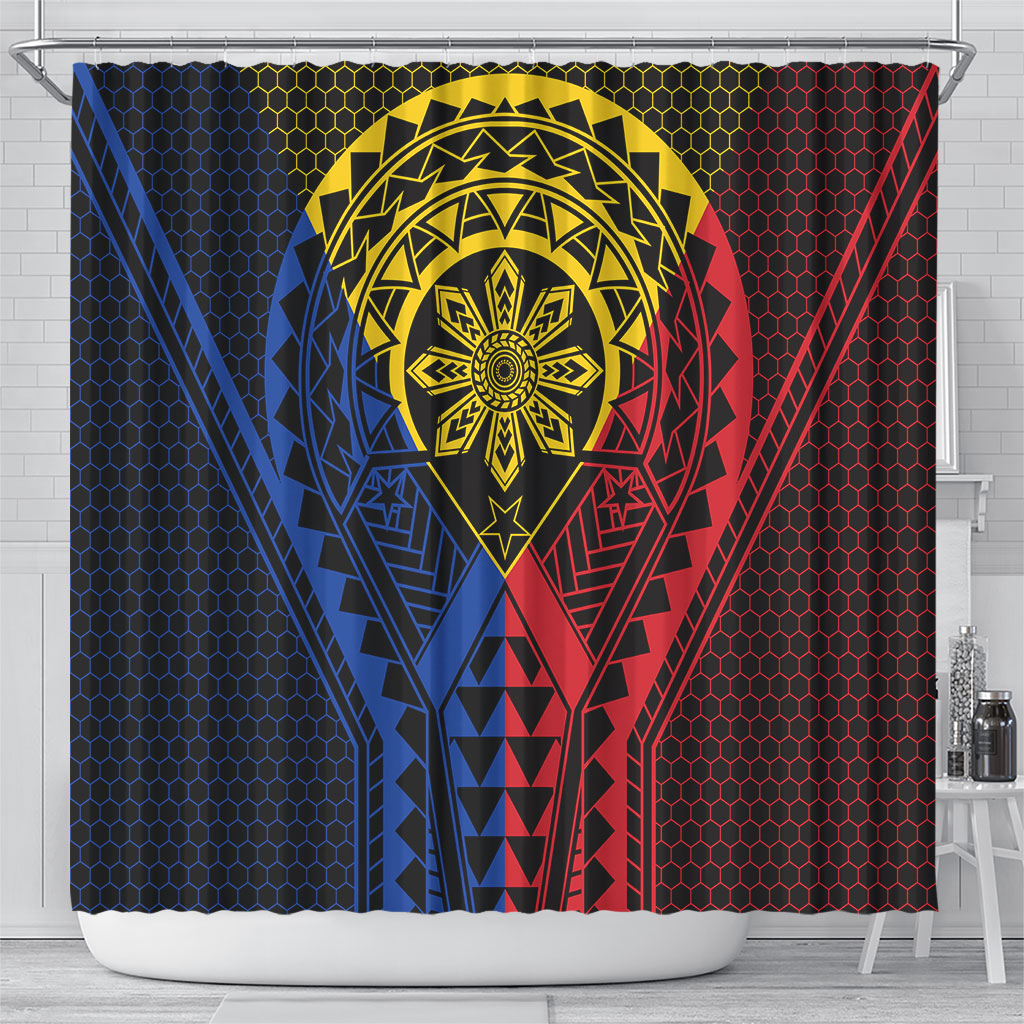 Philippines Batok Tribal Inspired Tattoo Shower Curtain