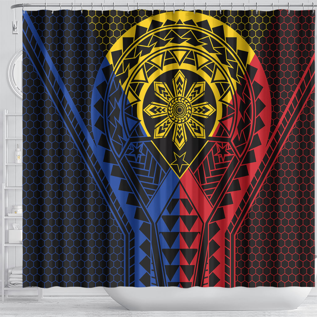 Philippines Batok Tribal Inspired Tattoo Shower Curtain