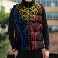 Philippines Batok Tribal Inspired Tattoo Sleeveless Puffer Jacket