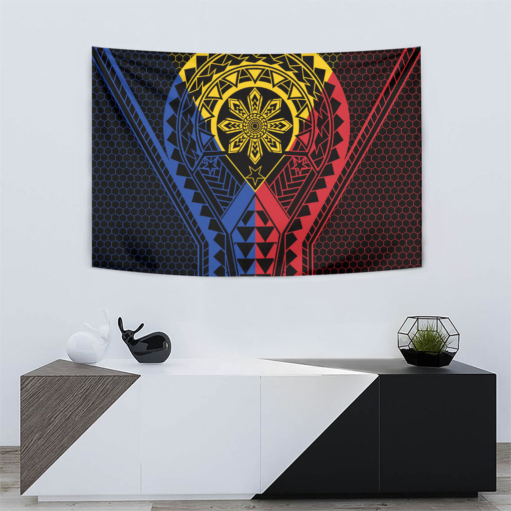 Philippines Batok Tribal Inspired Tattoo Tapestry