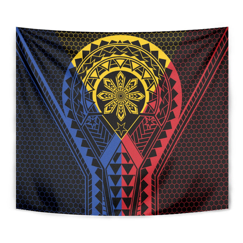 Philippines Batok Tribal Inspired Tattoo Tapestry