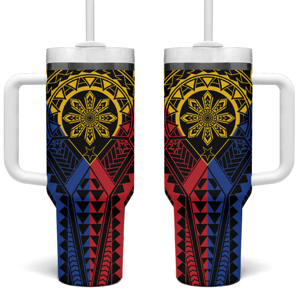 Philippines Batok Tribal Inspired Tattoo Tumbler With Handle
