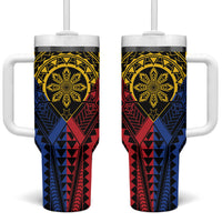 Philippines Batok Tribal Inspired Tattoo Tumbler With Handle