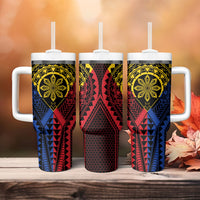 Philippines Batok Tribal Inspired Tattoo Tumbler With Handle