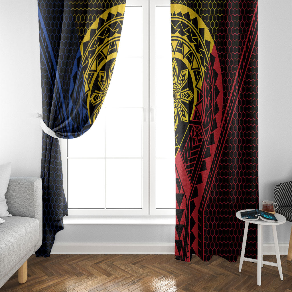 Philippines Batok Tribal Inspired Tattoo Window Curtain
