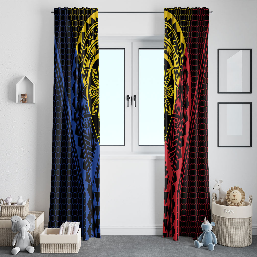 Philippines Batok Tribal Inspired Tattoo Window Curtain
