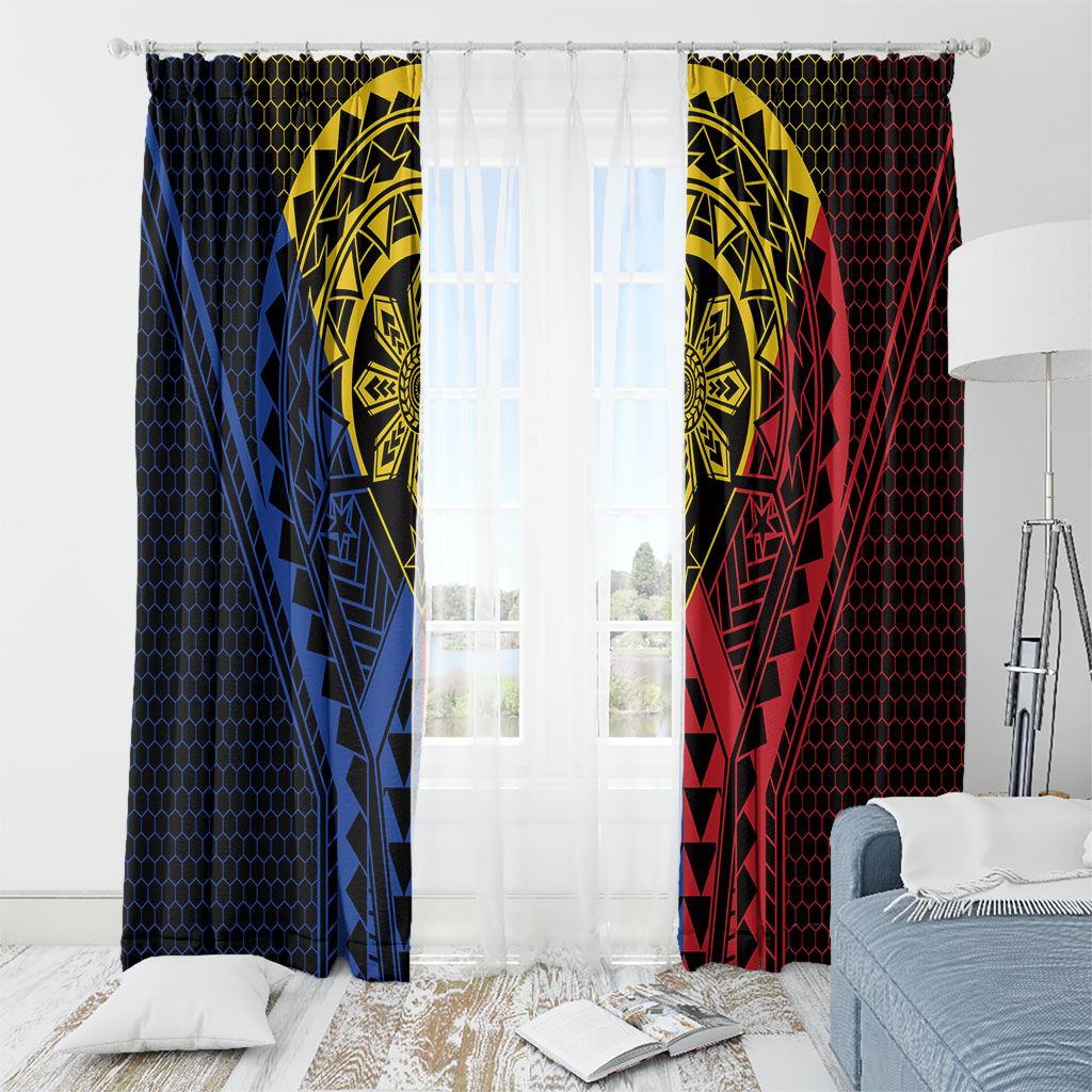 Philippines Batok Tribal Inspired Tattoo Window Curtain