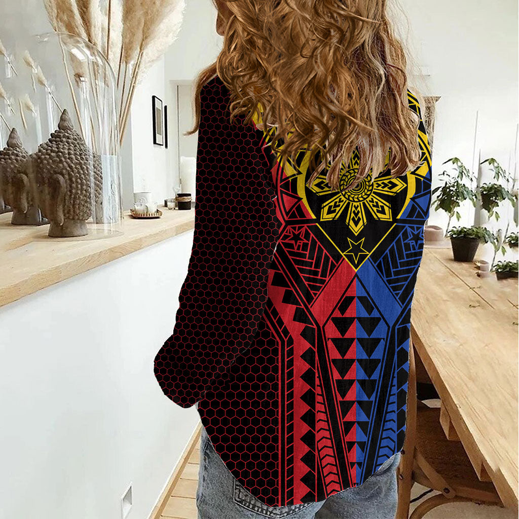 Philippines Batok Tribal Inspired Tattoo Women Casual Shirt