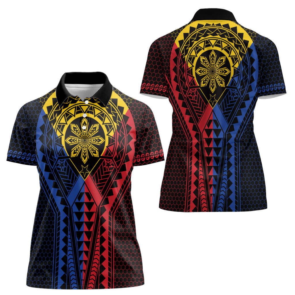 Philippines Batok Tribal Inspired Tattoo Women Polo Shirt