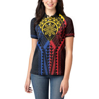 Philippines Batok Tribal Inspired Tattoo Women Polo Shirt