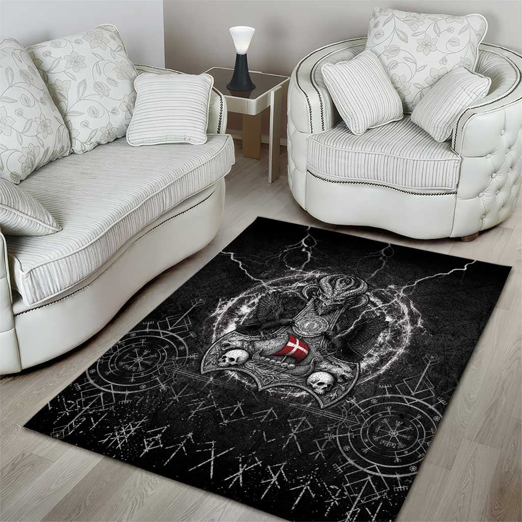 Denmark Viking Area Rug Odin's Raven Legacy - Wonder Print Shop
