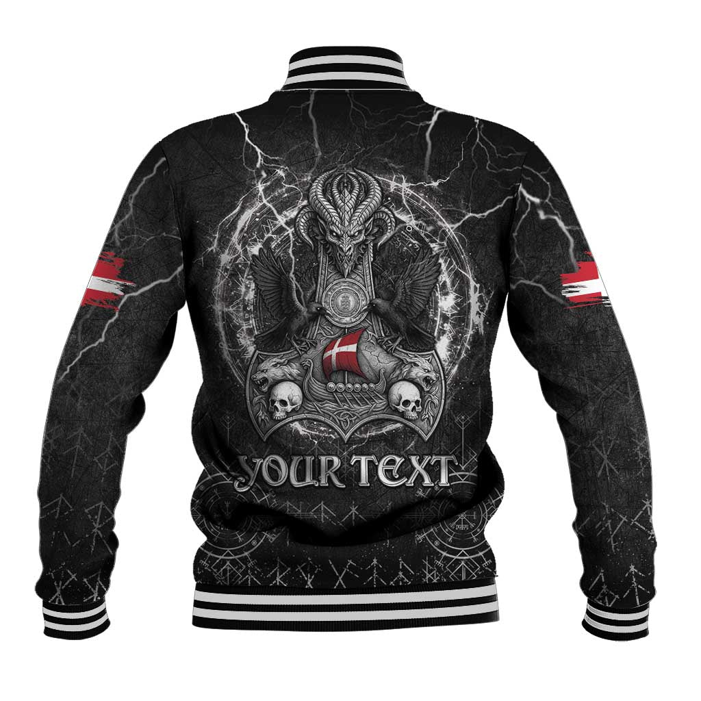 Personalized Denmark Viking Baseball Jacket Odin's Raven Legacy - Wonder Print Shop