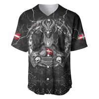 Personalized Denmark Viking Baseball Jersey Odin's Raven Legacy - Wonder Print Shop
