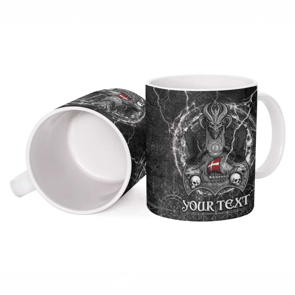 Personalized Denmark Viking Ceramic Mug Odin's Raven Legacy - Wonder Print Shop