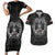 Personalized Denmark Viking Couples Matching Short Sleeve Bodycon Dress and Hawaiian Shirt Odin's Raven Legacy - Wonder Print Shop