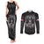 Personalized Denmark Viking Couples Matching Tank Maxi Dress and Long Sleeve Button Shirt Odin's Raven Legacy - Wonder Print Shop