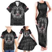 Personalized Denmark Viking Family Matching Tank Maxi Dress and Hawaiian Shirt Odin's Raven Legacy - Wonder Print Shop