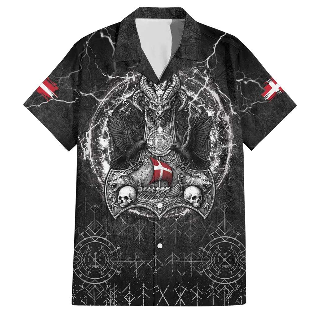 Personalized Denmark Viking Hawaiian Shirt Odin's Raven Legacy - Wonder Print Shop