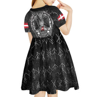 Personalized Denmark Viking Kid Short Sleeve Dress Odin's Raven Legacy - Wonder Print Shop