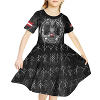 Personalized Denmark Viking Kid Short Sleeve Dress Odin's Raven Legacy - Wonder Print Shop