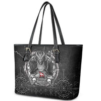 Denmark Viking Leather Tote Bag Odin's Raven Legacy - Wonder Print Shop
