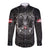 Personalized Denmark Viking Long Sleeve Button Shirt Odin's Raven Legacy - Wonder Print Shop
