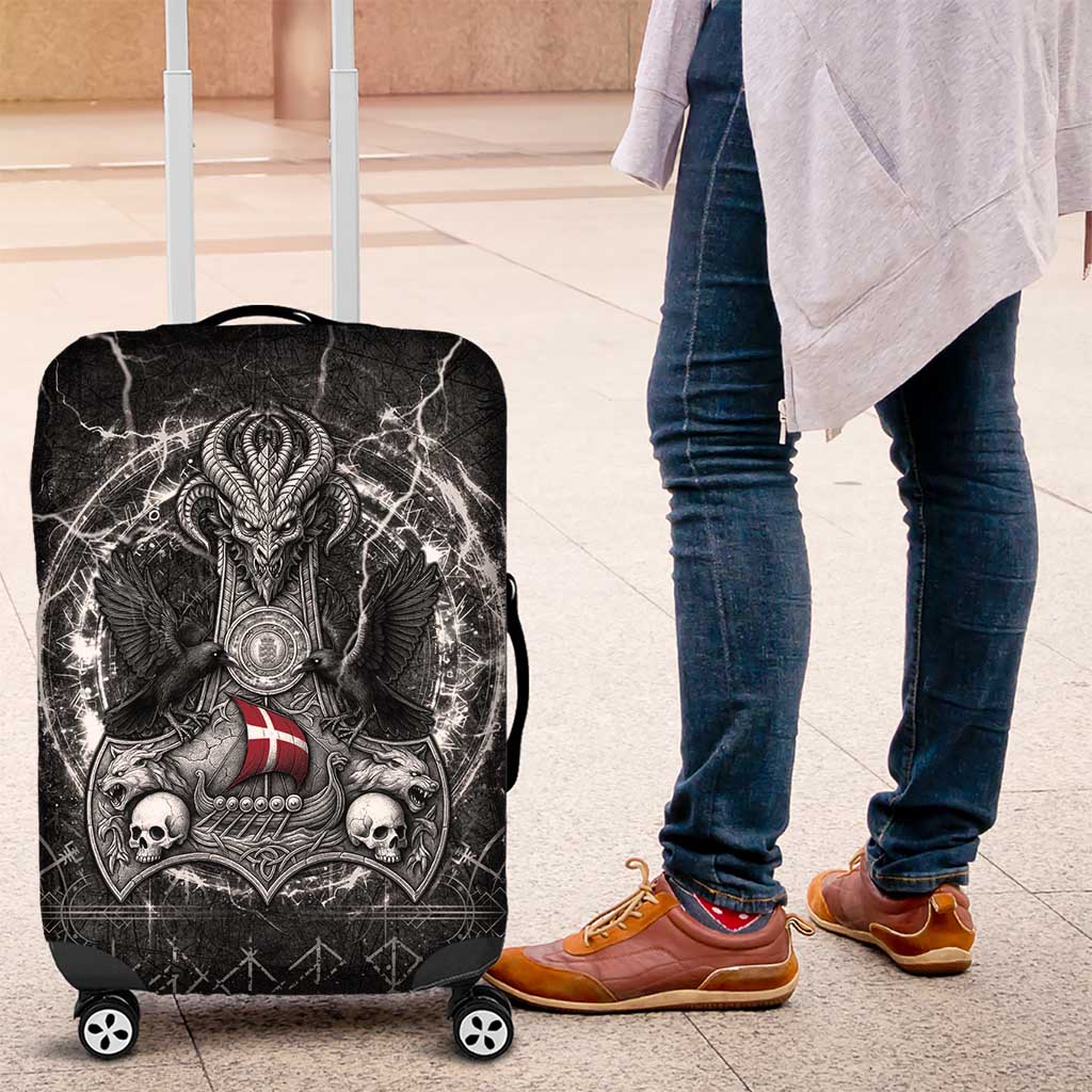 Denmark Viking Luggage Cover Odin's Raven Legacy - Wonder Print Shop