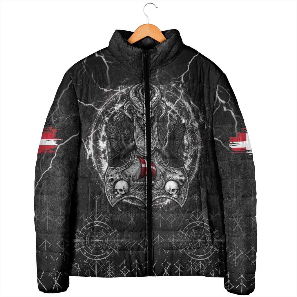 Personalized Denmark Viking Padded Jacket Odin's Raven Legacy - Wonder Print Shop