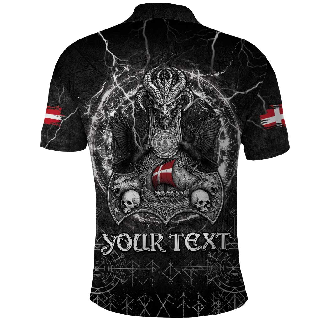 Personalized Denmark Viking Polo Shirt Odin's Raven Legacy - Wonder Print Shop