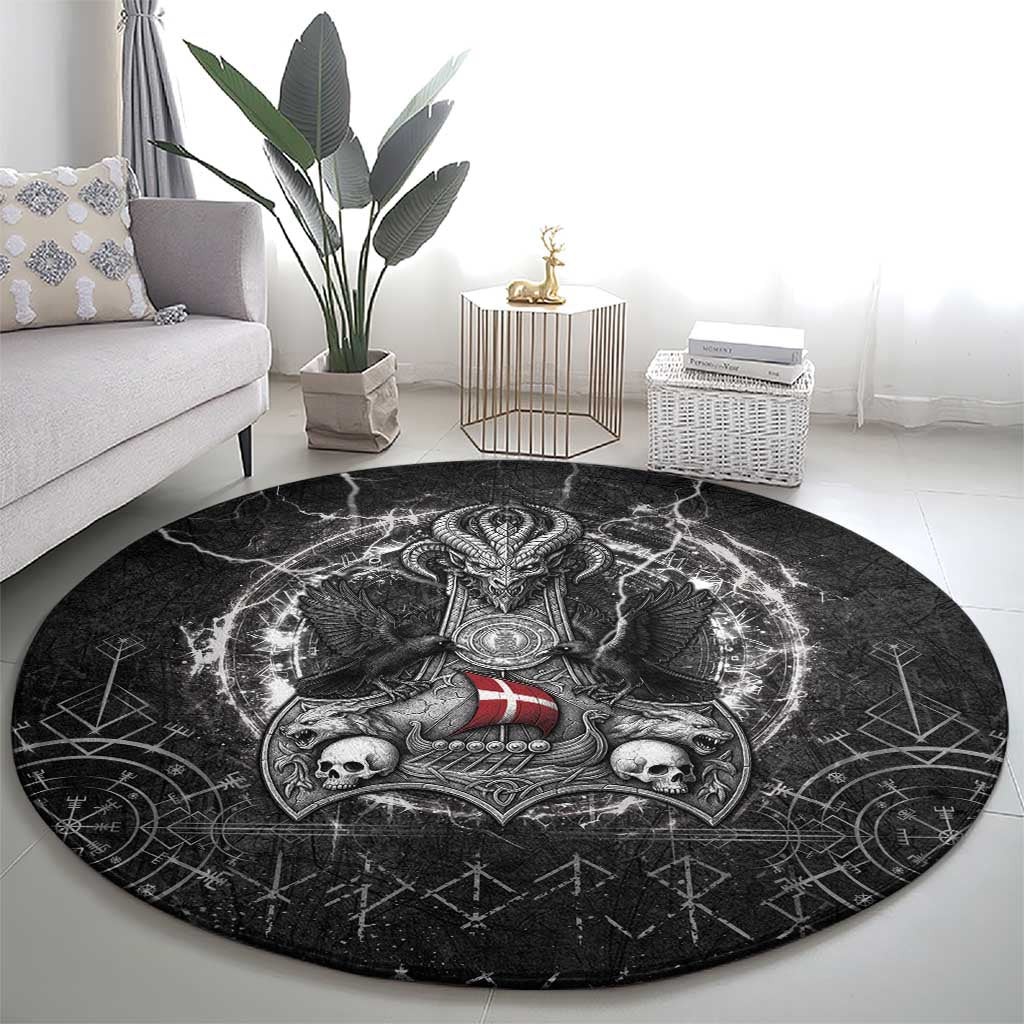 Denmark Viking Round Carpet Odin's Raven Legacy - Wonder Print Shop
