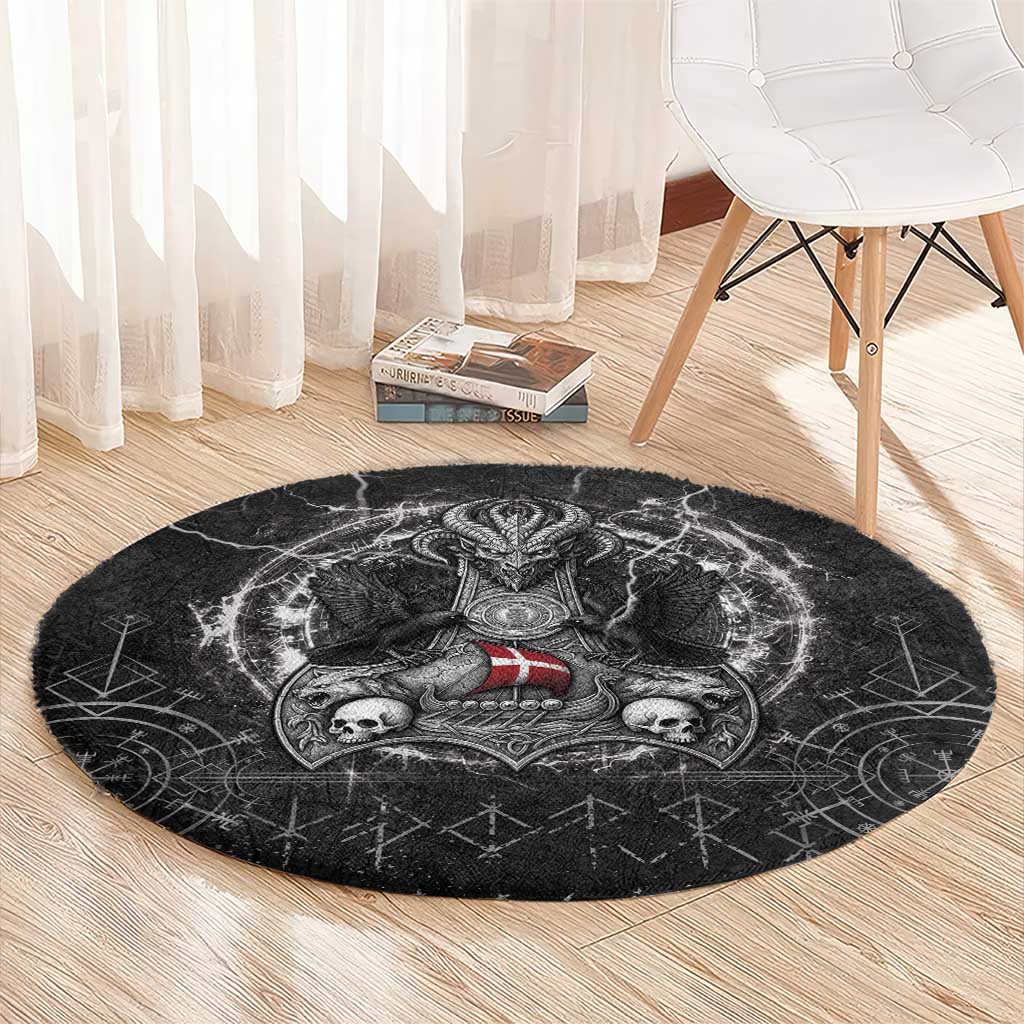 Denmark Viking Round Carpet Odin's Raven Legacy - Wonder Print Shop