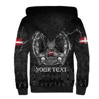 Personalized Denmark Viking Sherpa Hoodie Odin's Raven Legacy - Wonder Print Shop