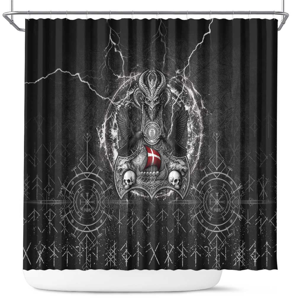 Denmark Viking Shower Curtain Odin's Raven Legacy - Wonder Print Shop