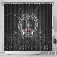 Denmark Viking Shower Curtain Odin's Raven Legacy - Wonder Print Shop