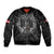 Personalized Denmark Viking Sleeve Zip Bomber Jacket Odin's Raven Legacy - Wonder Print Shop
