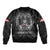 Personalized Denmark Viking Sleeve Zip Bomber Jacket Odin's Raven Legacy - Wonder Print Shop