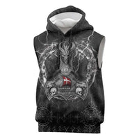Personalized Denmark Viking Sleeveless Hoodie Odin's Raven Legacy - Wonder Print Shop