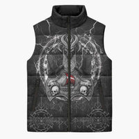 Personalized Denmark Viking Sleeveless Puffer Jacket Odin's Raven Legacy - Wonder Print Shop