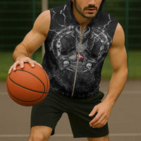 Personalized Denmark Viking Sleeveless Zip Hoodie Odin's Raven Legacy - Wonder Print Shop