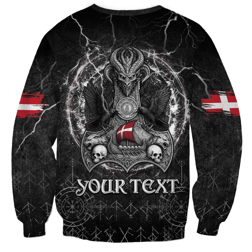 Personalized Denmark Viking Sweatshirt Odin's Raven Legacy - Wonder Print Shop
